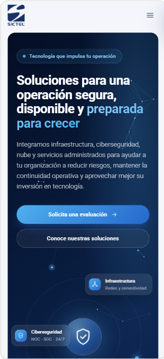 Sictel — vista móvil